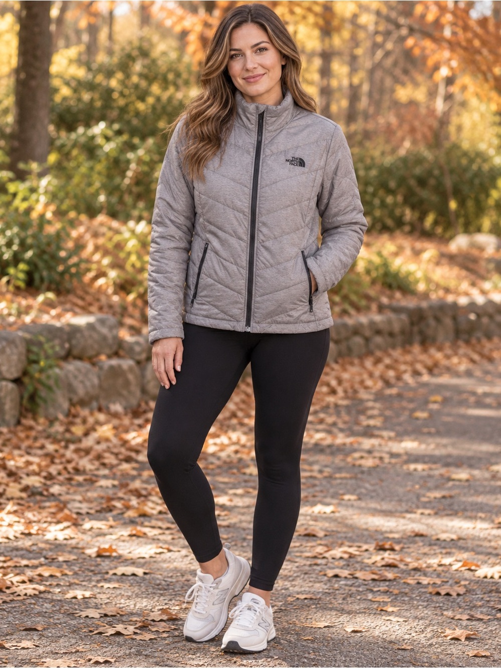 The North Face Women's large Quilted Gray Lightweight Jacket